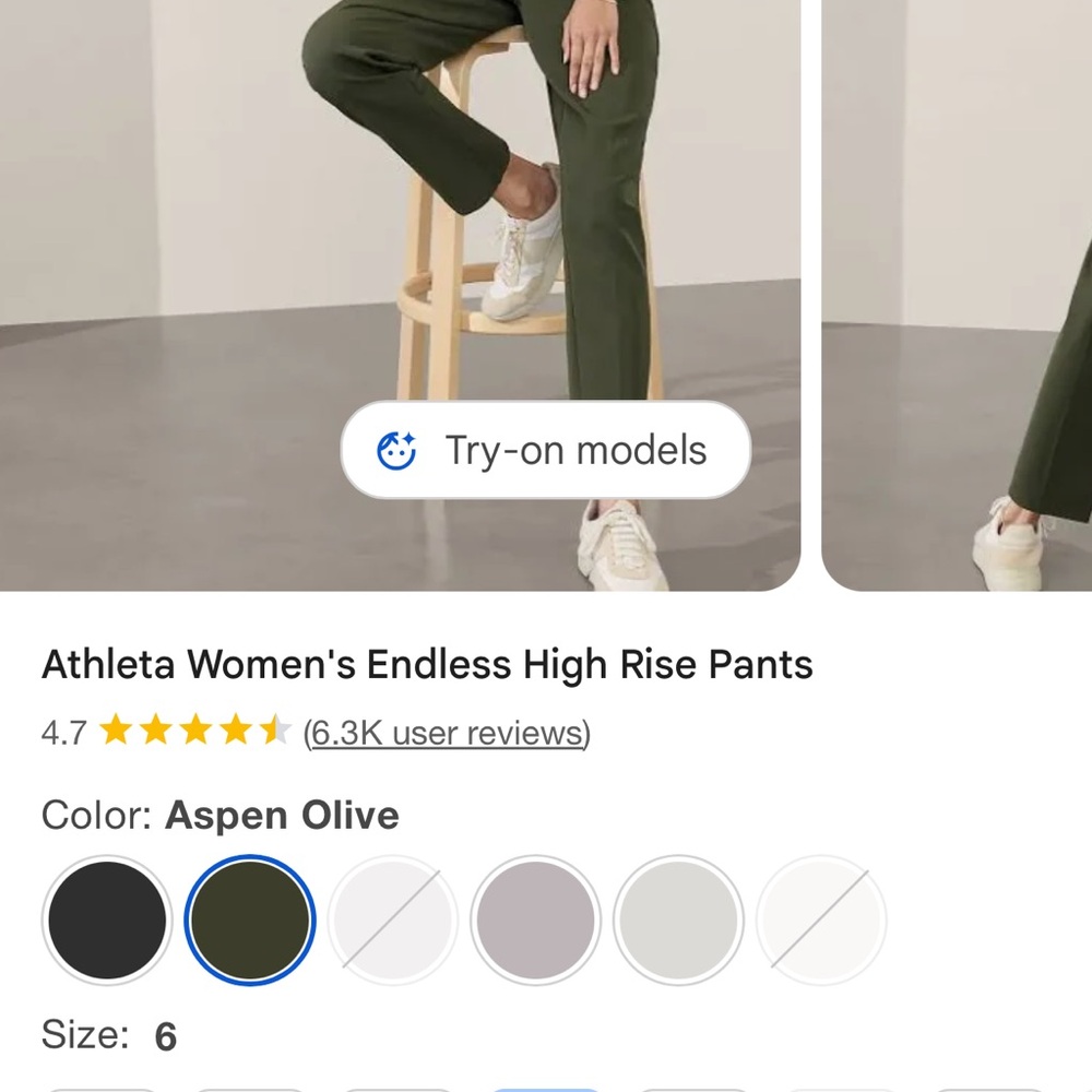 Athleta Women's Endless High Rise Pants - Olive